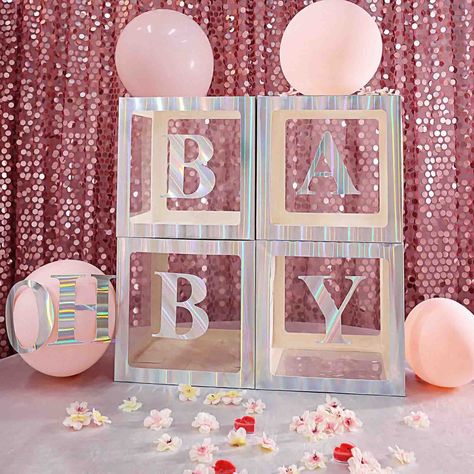 Balloon Boxes, Fiesta Shower, Baby Shower Box, Prop Box, Shower Box, Transparent Balloons, Balloon Box, Clear Balloons, Diy Balloon