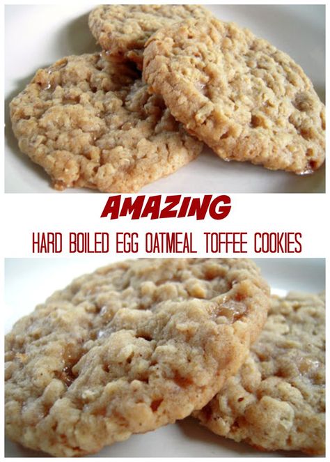 Oatmeal Toffee Cookies, Egg Oatmeal, Mmm Cookies, Boiled Egg Recipes, Crafts For Easter, No Egg Desserts, Best Deviled Eggs, Boiled Food, Toffee Cookies