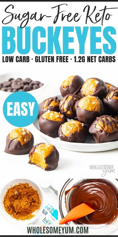 Peanut Butter Buckeyes, Buckeyes Recipe, Chocolate And Coconut, Quick Dessert Recipes, Quick Dessert, Low Carb Snack, Low Carb Appetizers, Keto Chocolate, No Cooking