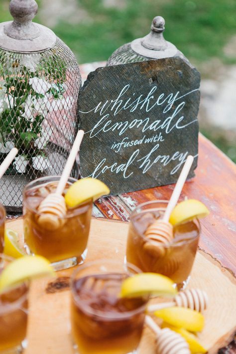 Whiskey Lemonade, Whiskey Wedding, Wedding Signature Drinks, Citrus Wedding, Honey Wedding, Stationery Inspiration, Tequila Sunrise, Chalkboard Sign, Wedding Drink