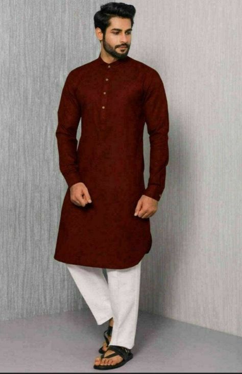 Kurta Pajama Men Wedding, Traditional Kurta, Long Kurta, Kurta Pyjama, Indian Kurta, Trendy Fits, Ethnic Looks, Kurta Pajama, Pajama Pant