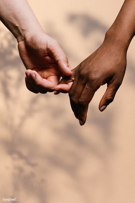 Diverse couple holding hands | premium image by rawpixel.com / McKinsey #picture #photography #inspiration #photo #art #hands Hand Holding Pinky, Handholding Couple Pose, Almost Holding Hands, Hands Interacting, Pinky Holding, Holding Hands Reference, Hands Entwined, Holding Hands Pictures, Couples Holding Hands