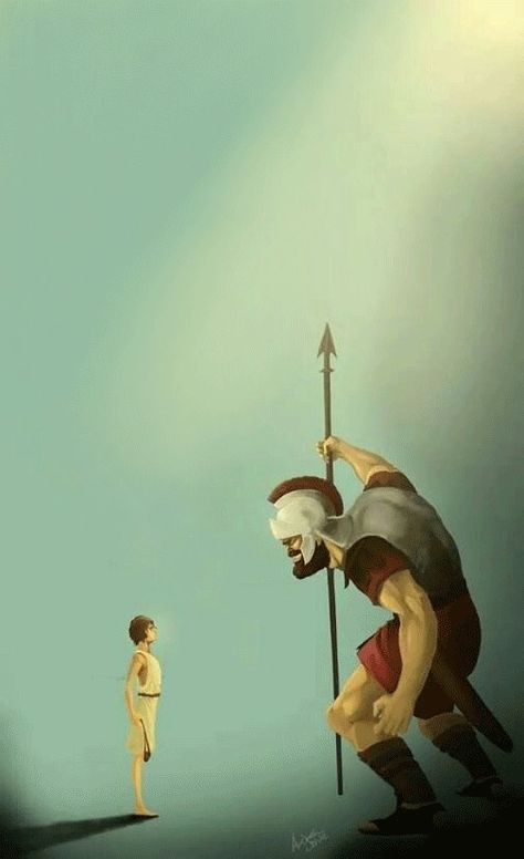 David Vs Goliath, Flash Of Light, Jesus Scriptures, Inside Out Characters, Jesus Drawings, Heaven Art, David And Goliath, King David, Healing Words