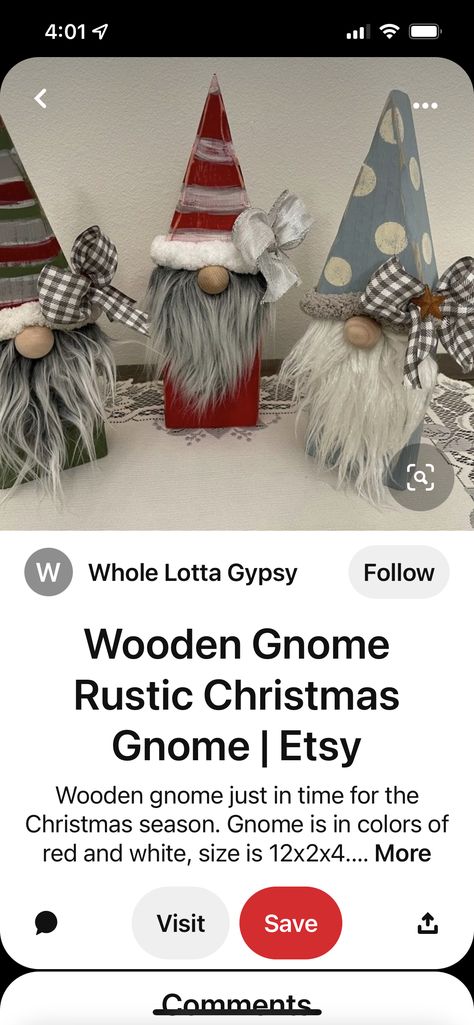 Christmas Gnomes Diy How To Make Wood, 4x4 Wood Block Crafts, 4x4 Craft Ideas, 4x4 Holiday Wood Crafts, Gnomes Made With 2x4, Gnome Wood Crafts, Wood Gnomes Christmas, Wood Block Gnomes Diy, Crafts With 4x4 Posts