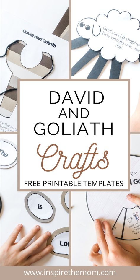 David And Goliath Craft, David And Goliath Story, Pouch Template, David Bible, Story Of David, Bible Activities For Kids, Bible Story Crafts, Preschool Bible, Sunday School Crafts For Kids