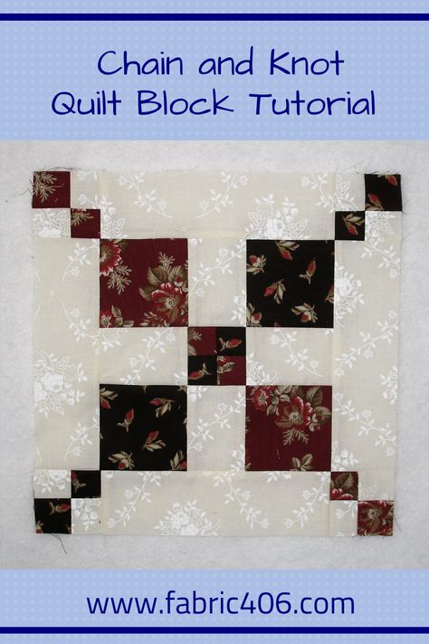 Today let's sew together this easy, beginner-friendly variation of the Chain and Knots quilt block. Typically, I use this type of block alternating with a more complicated block but it can be used all on its own in a quick and easy quilt. Two color options included! Let's get started! Two Block Quilts, 12 1/2 Inch Quilt Blocks, Two Color Quilt Blocks, 2 Color Quilt Blocks, Free Quilt Patterns Printables, Beginner Quilting Projects, Patchwork Ideas, Block Quilts, Christmas Blocks