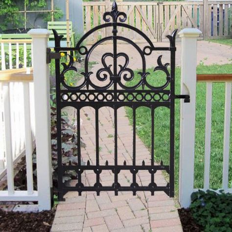 Charleston SC Iron Gates | Heritage Cast Iron USA Victorian Gate, Ornamental Iron Gates, Iron Fence Panels, Contemporary Gates, Cast Iron Gates, Wrought Iron Garden Gates, Custom Driveway, Iron Garden Gates, Iron Handrails