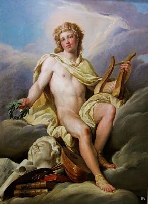 : Nicolas Bernard Lepicie. French. (1735-1784). - Apollo Protector of the Arts. 1772. Apollo Greek, Mythology Paintings, Classical Paintings, Son Of Zeus, Greek And Roman Mythology, Philadelphia Museum Of Art, Classic Paintings, Greek Art, A4 Poster