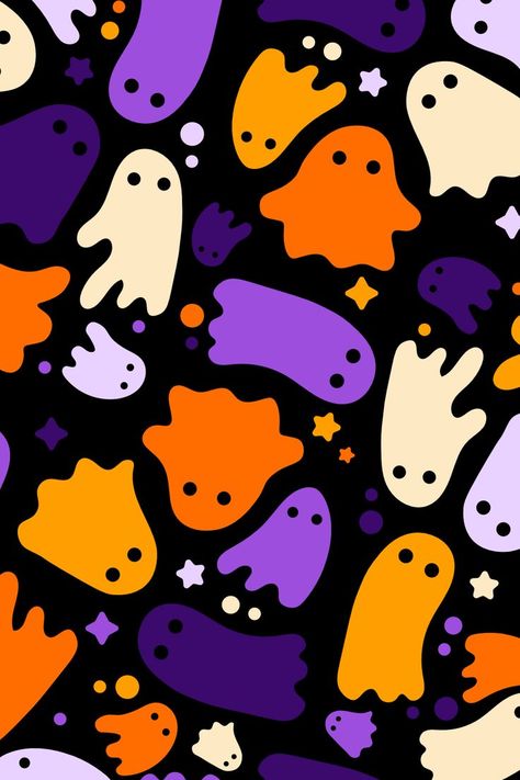 Ghost Background, Halloween Art Drawing, Backgrounds Halloween, Spooky Wallpaper, Kawaii Ghost, Halloween Wallpaper Iphone Backgrounds, Ghost Pattern, Halloween Wallpaper Backgrounds, Halloween Wallpaper Cute