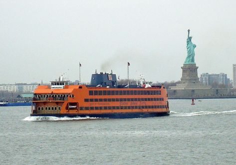 You can see an iconic NYC landmark by seeing the Statue of Liberty from the Staten Island Ferry, which is free and runs every 30 minutes. Nyc Ferry, Nyc Landmarks, Staten Island Ferry, Battery Park, Budget Vacation, Ellis Island, The Statue Of Liberty, High Line, Lady Liberty