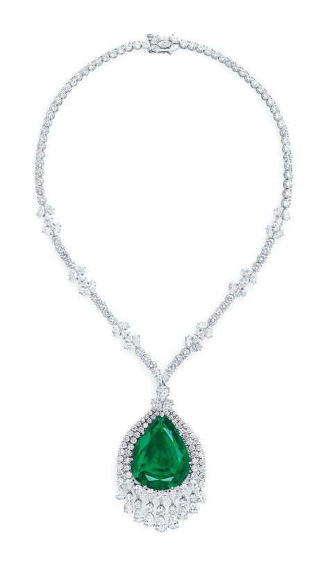 THE IMPERIAL EMERALD OF GRAND DUCHESS VLADIMIR OF RUSSIA SUPERB EMERALD AND DIAMOND PENDENT NECKLACE | pendant, diamond | Christie's Grand Duchess Vladimir, Russian Queen, Diamond Pendent, Catherine The Great, Edwardian Style, Diamond Brooch, Marquise Cut Diamond, Pendent Necklace, Emerald Necklace