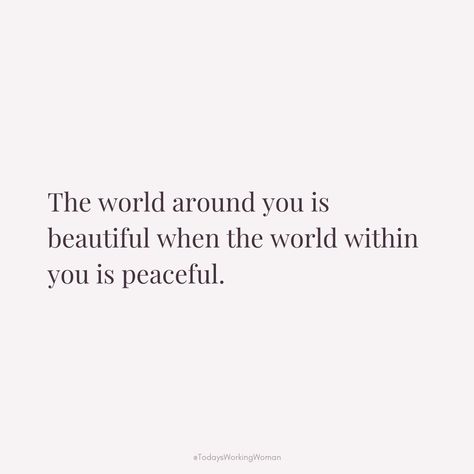 🌿 "The world around you is beautiful when the world within you is peaceful." 🌿 ⁠ ⁠ In a fast-paced world, it’s easy to overlook the beauty that surrounds us. Finding inner peace not only transforms your perspective but also enhances your connection with the world. Take a moment today to reflect, breathe, and embrace tranquility. ⁠  ⁠#selflove #motivation #mindset #confidence #successful #womenempowerment #womensupportingwomen Being At Peace, If It Takes Your Peace Its Too Expensive, Inner Peace Is The New Success, Imagine All The People Living In Peace, You Cannot Find Peace By Avoiding Life, Don’t Let The Behavior Of Others Destroy Your Inner Peace, Weekly Goals, Finding Inner Peace, Peace Quotes