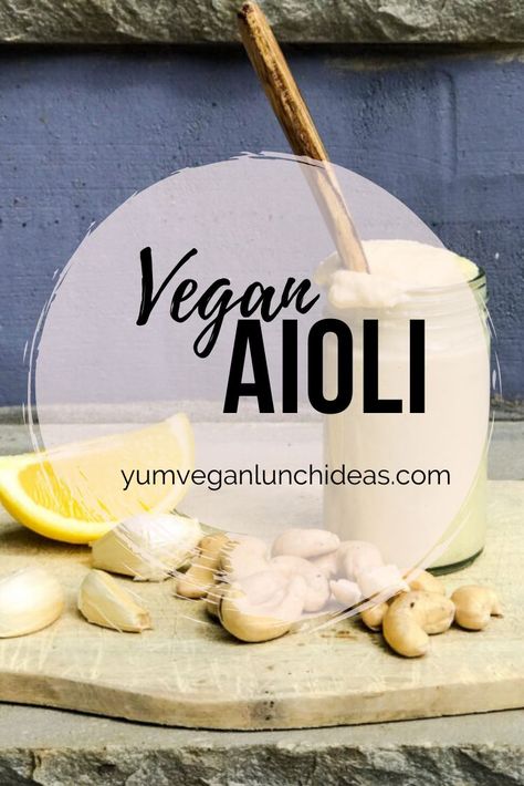 Aioli Recipe Easy, Vegan Garlic Aioli, Vegan Aioli Recipe, Vegan Aioli, Vegan Salad Dressing Recipes, Garlic Aioli Recipe, Cashew Recipes, Endo Diet, Aioli Sauce