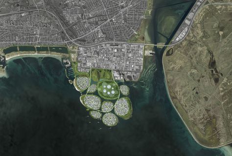 Urban Island, Artificial Island, Man Made Island, Industrial District, Floating City, Landscape And Urbanism, San Michele, Green Technology, Modern Fantasy