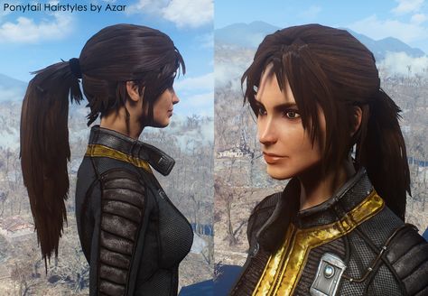 Ponytail Hairstyles by Azar at Fallout 4 Nexus - Mods and community Mod Hairstyles, Straight Ponytail Hairstyles, 4 Hairstyles, Curly Prom Hair, Beauty Quiz, Pony Hairstyles, Ponytail Hairstyles Easy, Hairstyle Names, Braided Ponytail Hairstyles