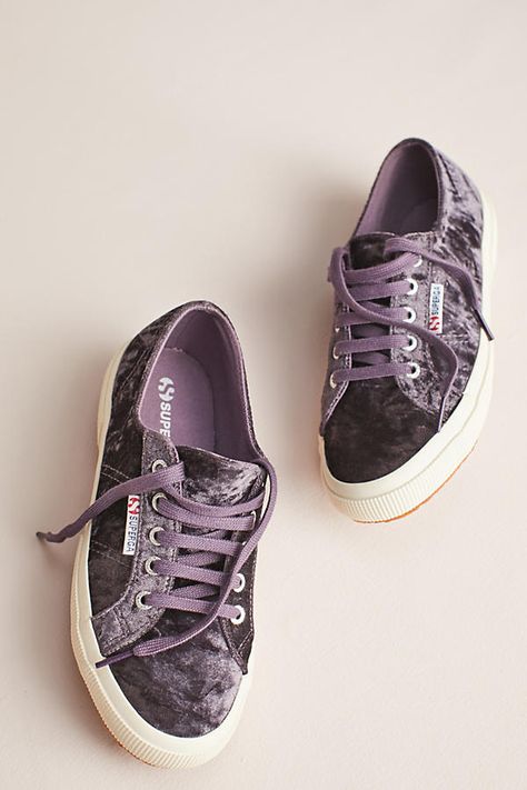 Slide View: 5: Superga Velvet Sneakers Velvet Sneakers, Velvet Fashion, Stitch Fix Stylist, Superga Sneaker, Sandals Summer, Shoe Obsession, Tennis Shoes, Womens Flats, New Shoes