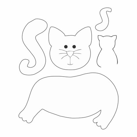 6 Best Free Printable Sewing Patterns Cat - Printablee.com FC0 Free Cat Patterns To Sew, Free Cat Sewing Pattern, Stuffed Animal Sewing Patterns Free, Animal Sewing Patterns Free, Cat Sewing Pattern Free, Sewing Patterns Free Dog, Stuffed Animal Sewing Patterns, Felt Patterns Free, Pretty Toys Patterns