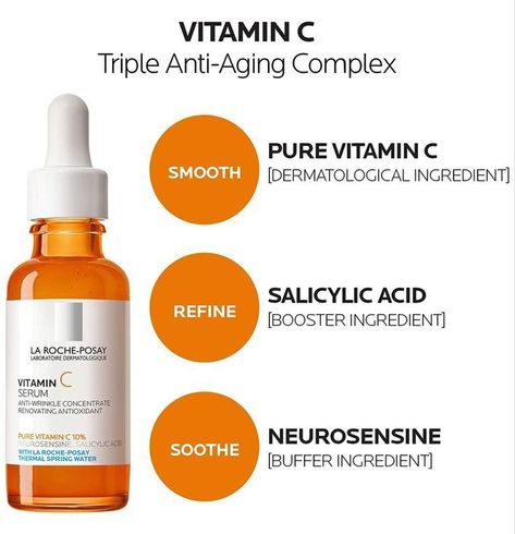 Anti aging facial serum with 10% Pure Vitamin C + Salicylic Acid & Neurosensine. Rich serum texture leaves skin feeling softer and more hydrated. Skin looks more radiant and visibly refined. Allergy tested formula with fragrance. Pure 10% Vitamin C serum visibly boosts skin’s radiance while reducing the look of wrinkles & refining skin texture. Haut Routine, Vitamin C Face Serum, Anti Aging Face Serum, Anti Aging Vitamins, Uneven Skin Texture, Favorite Skincare Products, Anti Aging Face, Brighten Skin Tone, Oil Moisturizer