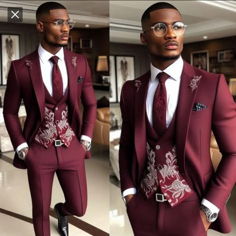 Creative Suits For Men, Red Suit Men, Ball Suits, Male Suits, Red Suits, Black And Red Suit, Fancy Suits, Prom Suits For Men, Fancy Suit