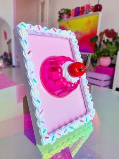 Cake Wall Art, 3d Resin Art, Pop Art Sculpture, Jello Cake, Faux Food, Jelly Cake, Funky Decor, Fake Cake, Maximalist Decor