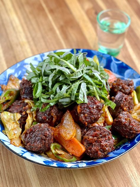 Blood Sausage Stir Fry (Soondae Bokkeum) Hangover Soup, Sausage Stir Fry, Best Korean Food, Sausage Wrap, Blood Sausage, Veggie Fries, Sausage Dishes, My Top 3, Stir Fry Sauce