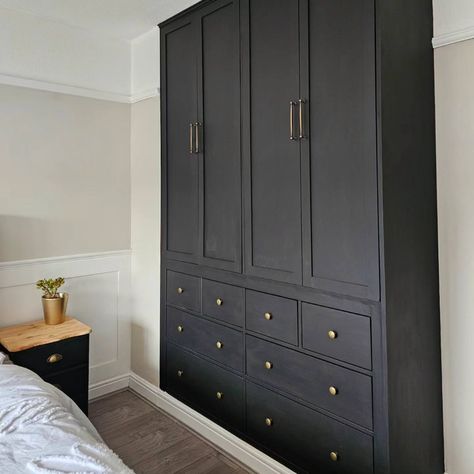 On A Budget - Ke Dawn - "Had a scruffy Ikea Hemnes chest... Ikea Hemnes Chest, Ikea Hemnes Chest Of Drawers, Hemnes Chest Of Drawers, Hemnes Dresser, Upcycle Furniture, Ikea Hemnes, My Partner, Built In Wardrobe, Neat And Tidy