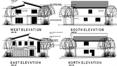 Elevation drawing of bungalow in dwg file. Elevation Designs For House Drawing, Elevation Plan Architecture, Plan Elevation Section Of House, Architectural Elevation Drawing, Elevation Plan Drawing, Elevation Drawing Architecture, Front Elevation Drawing, Bungalow Drawing, Technical Drafting