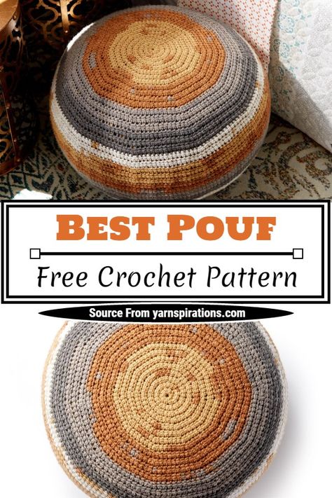 21 Free Crochet Pouf Patterns Diy Crochet Pouf, Pouffe Pattern, Crochet Floor Pouf, Crochet Floor Cushion, Crochet Pouf Pattern, Diy Pouf, Crochet Cushion Pattern, Crochet Pouf, Floor Pouf