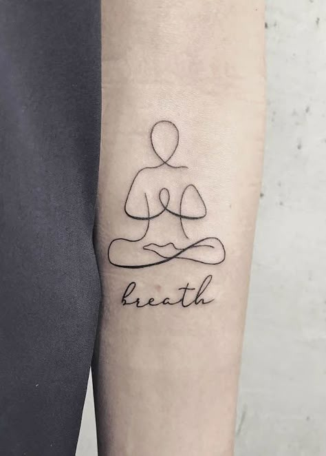 Meditation Hands Tattoo, Women Meditating Tattoo, Yoga Tattoo Design, Namaste Hands Tattoo, Mediation Tattoos, Yoga Finger Tattoo, Yoga Tattoo Ideas For Women, Tattoo Ideas Yoga, Chakra Meditation Tattoo