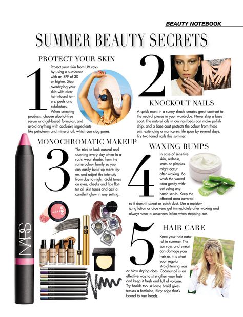 Summer Beauty Tips by me #beauty #summer #skincare #makeup #editorial #magazine Frame Quotes, Sleep Hair, Waxing Tips, Summer Beauty Tips, Makeup Editorial, Antiaging Skincare, Makeup Magazine, Magazine Contents, Younger Skin