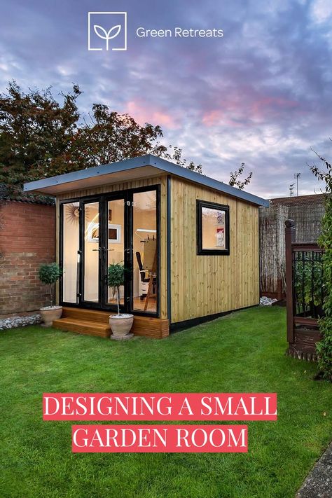 Garden Room Ideas Interior Design Decor, Small Garden Rooms, Small Garden Room, Garden Room Ideas, Garden Pods, Building Costs, Craft Room Design, Sleeping Room, Garden Rooms