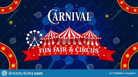 Carnival vector fun fair circus background. Banner #Sponsored , #vector, #fun, #Banner, #background, #Carnival Circus Banner, Circus Background, Banner Illustration, Fun Fair, Banner Background, Background Banner, Banner Design, Circus, Carnival