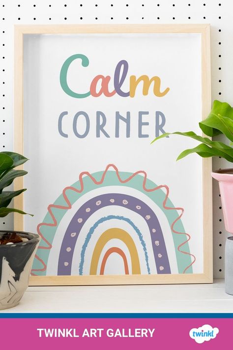 Are you looking for ways to teach grounding and mindfulness techniques to young children? One simple way to practise mindfulness with your class is by creating your very own Calm Corner in the classroom. You can do this starting with this fantastic Calm Corner Mindfulness Muted Rainbow-Themed Posters Pack. It features visual guides to several grounding and breathing techniques and can be an easy introduction to meditation and calming techniques for young learners. Calm Down Kit, Calm Corner, Calming Techniques, Muted Rainbow, Mindfulness Techniques, Mindfulness For Kids, Breathing Techniques, Original Wall Art, Kids Corner