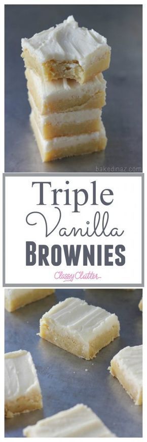 Vanilla Brownies, Diy Easy Recipes, Dessert Bar Recipe, Yummy Sweets, How Sweet Eats, Eat Dessert, Cookie Desserts, Decadent Desserts, Brownie Recipes