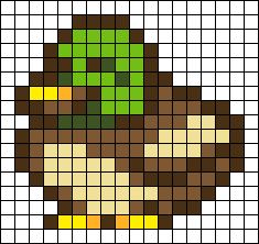 Peler Beads Stardew Valley, Stardew Valley Grid Art, Duck Pixel Art Grid, 16x16 Pixel Art Grid, Pixel Art Pattern Stardew Valley, Perler Bead Mushroom Pattern, Stardew Valley Grid Pattern, Stardew Alpha Pattern, Stardew Pixel Art Grid