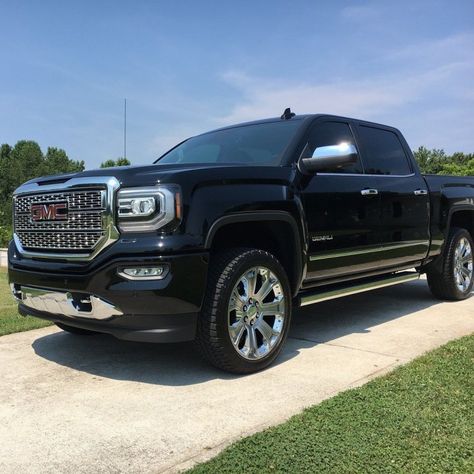 Pics of leveling kits with stock wheels - Page 7 - 2014 - 2018 Chevy Silverado & GMC Sierra - GM-Trucks.com Gmc Denali Truck, Denali Truck, Trucks For Sell, Gmc Trucks Sierra, Truck Pics, Gmc Sierra Denali, Rough Country Suspension, Truck Girl, Gmc Denali