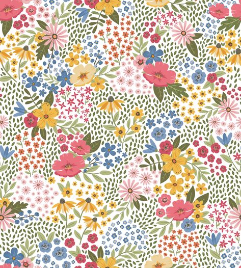 Wild and Free Wildflowers on white, colorful modern floral illustration , Raspberry Creek Fabrics Pattern Design Inspiration, Floral Pattern Design, Floral Illustration, Pretty Room, Flower Illustration, Wild And Free, Modern Floral, Floral Illustrations, Floral Botanical