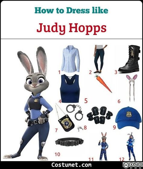 Judy Hopps And Nick Wilde Halloween Costume, Judy Zootopia Costume, Zootopia Nick And Judy Costume, Judy And Nick Costume, Nick And Judy Costume, Nick Wilde And Judy Hopps Costume, Judy Hops Costume, Zootopia Police, Judy Hopps Costume