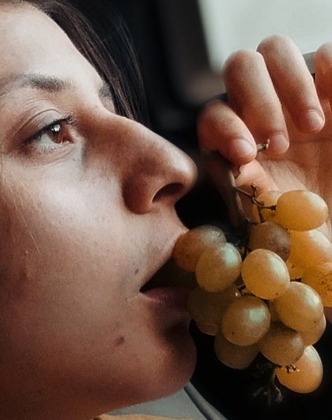 Greek girl eating grapes Girl Eating, Eat Fruit, Grapes, Greece, Fruit