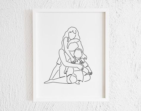 Portrait Doodle, Drawing Birthday, Dog Doodle, Mom Drawing, Man Hug, Doodle Wall, Bond Woman, Doodle Print, Line Art Images