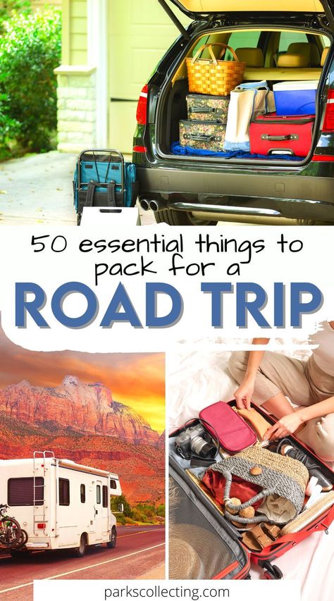 Road trip packing tips: Road trip packing car travel hacks + what to pack for a road trip. Comes with FREE downloadable road trip essentials list. What to pack for road with kids | What to pack for road trip | Packing list for road trip with kids | Packing list road trip summer | Packing list for road trip teens | Packing list road trip | Road trip packing list couple | Road trip packing list | Road trip essentials for adults |  Packing list for vacation | what to pack for vacation What To Pack For Vacation Road Trip, Road Trip Tips With Kids, Road Trip Car Hacks, Things To Take On A Road Trip, Road Trip Packing List Kids, What To Pack For A Road Trip, Roadtrip Packing List, Packing List For Road Trip, Road Trip Basket