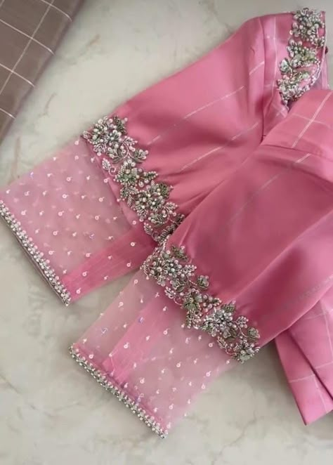 Books Embroidery, Embroidery Books, Pink Blouse Designs, Silk Saree Blouse Designs Patterns, Netted Blouse Designs, Latest Bridal Blouse Designs, Latest Blouse Designs Pattern, Traditional Blouse Designs, Latest Model Blouse Designs