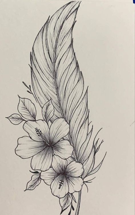 Western Feather Tattoo, Traceable Drawings To Paint, Plume Tattoo, Petunia Tattoo, Feather Sketch, Tattoo Feather, Feather Tattoo Meaning, Country Tattoos, Peacock Feather Tattoo