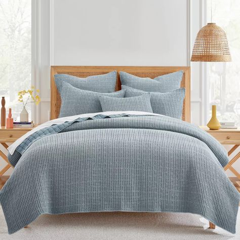 Mills Waffle Ochre Twin Quilt Set- Levtex Home : Target Waffle Quilt, King Quilt Sets, How To Clean Pillows, Twin Quilt Size, Linen Quilt, King Pillows, Twin Quilt, Quilted Coverlet, Coverlet Set