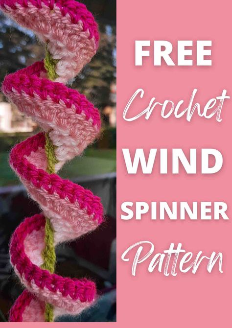 Crochet Wind Spinner Pattern, Crochet Wind Spinner, Spiral Crochet Pattern, Wind Spinners Diy, Spinners Diy, Spiral Crochet, Crochet Garden, Quick Crochet Patterns, Crochet Collection