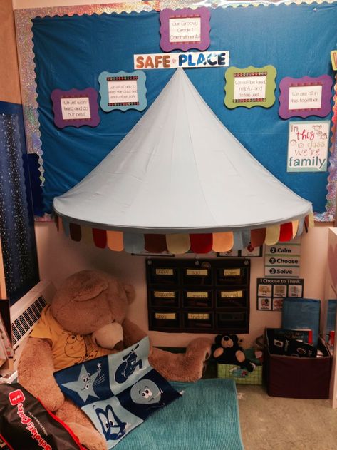 Calm Corner In Classroom, Safe Place Conscious Discipline, Dr Becky, Calm Corner, Calm Space, Conscious Discipline, Toddler Class, Calm Down Corner, Safe Schools