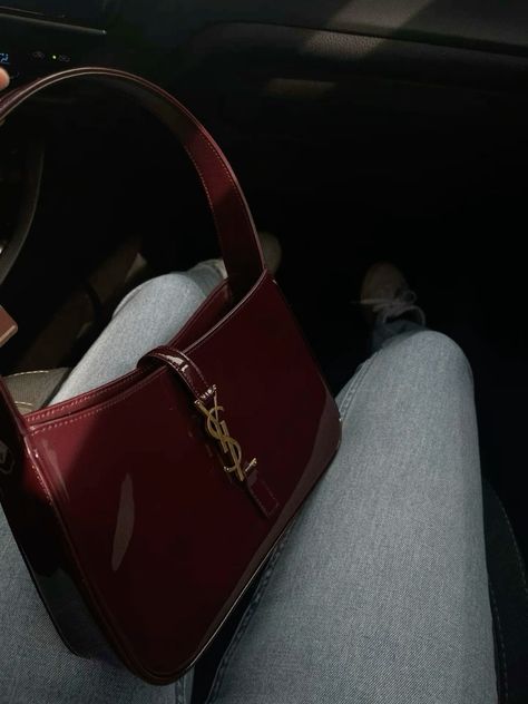 Ysl Red Bag, Red Ysl Bag, Ysl Bag Outfit, Red Bag Outfit, Ysl Handbag, Maroon Bag, Manifesting Board, Ysl Purse, Ysl Handbags