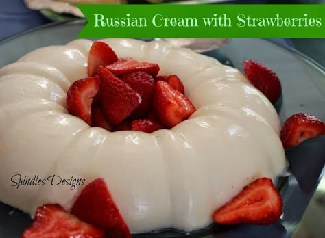 Russian Cream Recipe, Jello Treats, Russian Cream, Russian Easter, Jello Mold Recipes, Mold Recipes, Jello Recipe, Fruit Dips, Russian Dishes