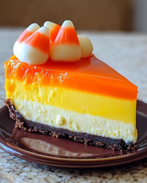 Indulge in the magic of Halloween with layers of deliciousness—try this Candy Corn Cheesecake that will be the highlight of your spooky celebration! 🍰🧡✨ #CandyCornCheesecake #HalloweenTreats #ColorfulTreats #SweetMemories Corn Cheesecake, Quick Healthy, Delicious Meals, Sweet Memories, Candy Corn, Halloween Treats, The Magic, Corn, Cheesecake