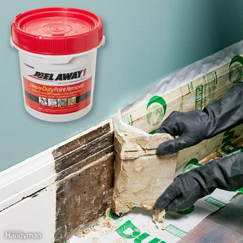 If You Must Strip... - In cases where complete removal of lead paint is desired… Stripping Paint From Wood, Old House Remodel, Removing Wallpaper, Diy Remodeling Ideas, Paint Stripping, Plaster Repair, Paint Removal, Stripping Paint, Wallpaper Removal